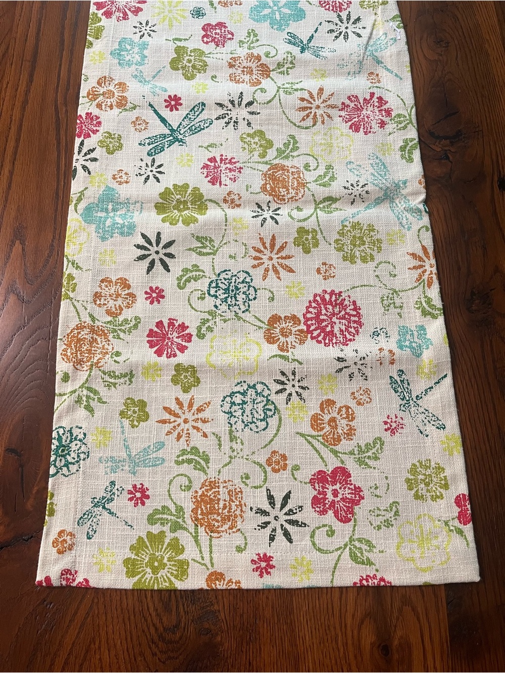 Park Designs Summer Dragonfly Flower Table Runner